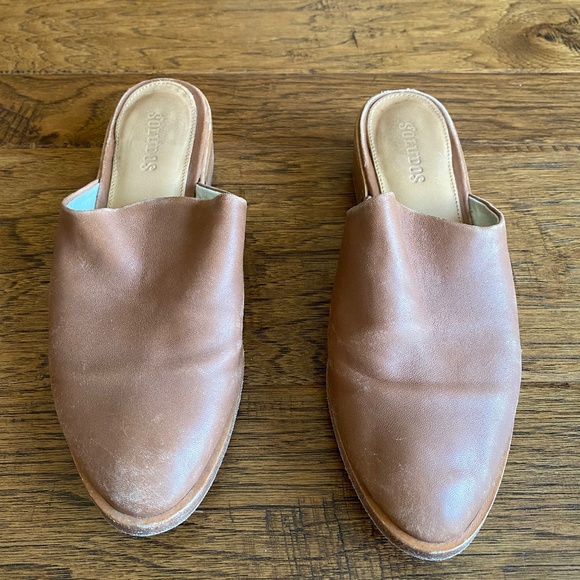 Soludos Leather Venetian Mule Tan Size 6.5 - Picture 1 of 7